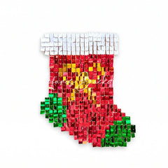 Lofaris Christmas Stocking Shimmer Wall Backdrop Festive Holiday Party Decor