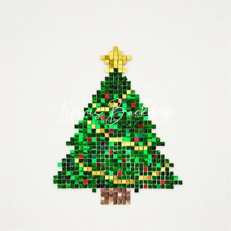 Lofaris Christmas Tree Shimmer Wall Backdrop Festive Holiday Party Decoration