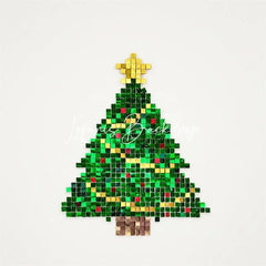 Lofaris Christmas Tree Shimmer Wall Backdrop Festive Holiday Party Decoration