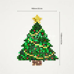 Lofaris Christmas Tree Shimmer Wall Backdrop Festive Holiday Party Decoration