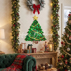 Lofaris Christmas Tree Shimmer Wall Backdrop Festive Holiday Party Decoration