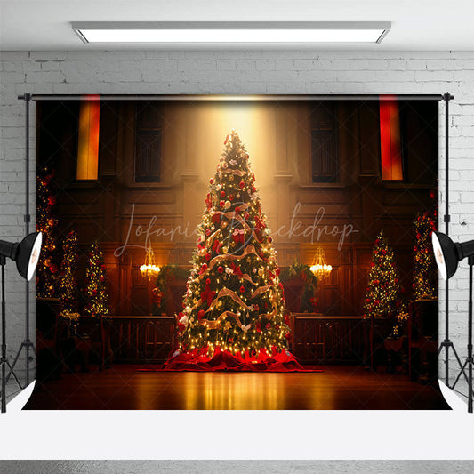 Lofaris Christmas Vibe Decoration Church Holiday Backdrop