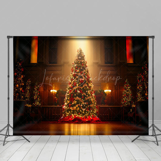 Lofaris Christmas Vibe Decoration Church Holiday Backdrop