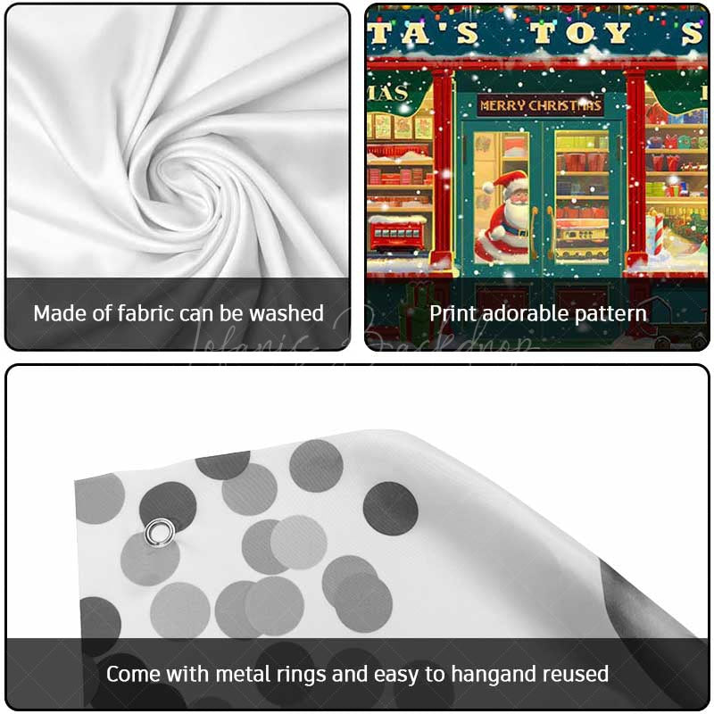 Lofaris Christmas Vibe Santas Toy Shop Garage Door Banner