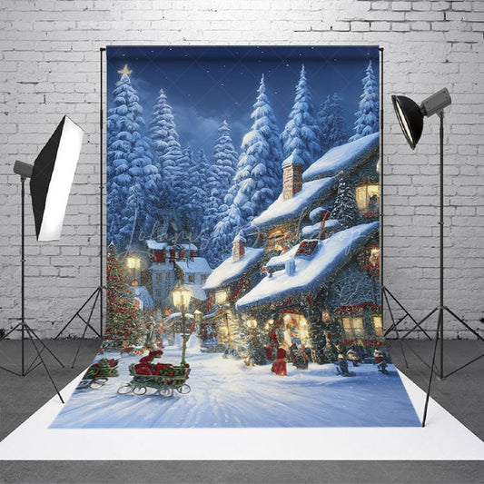Lofaris Christmas Vibe Wild Rural Country Winter Backdrop