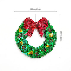 Lofaris Christmas Wreath Shimmer Wall Backdrop Holiday Celebration Party Decor