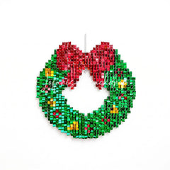 Lofaris Christmas Wreath Shimmer Wall Backdrop Holiday Celebration Party Decor