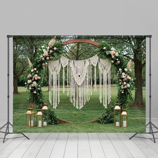 Lofaris Circular Arch Floral Fresh Outdoor Wedding Backdrop