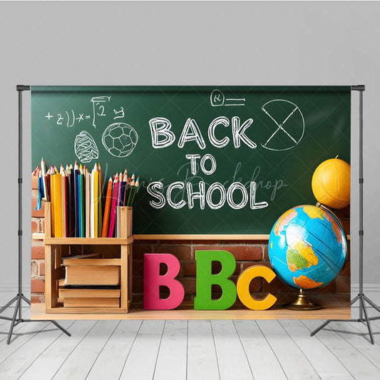 Lofaris Classic Blackboard Classroom Back To School Backdrop