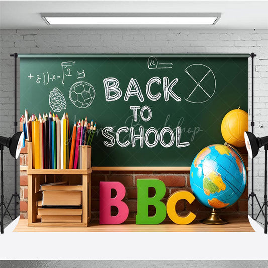 Lofaris Classic Blackboard Classroom Back To School Backdrop