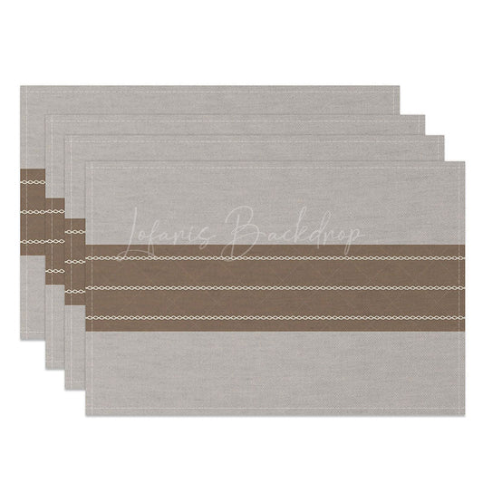 Lofaris Classic Bright Brown Placemats Set of 4 Abstract Warm Color Design for Modern and Rustic Dining