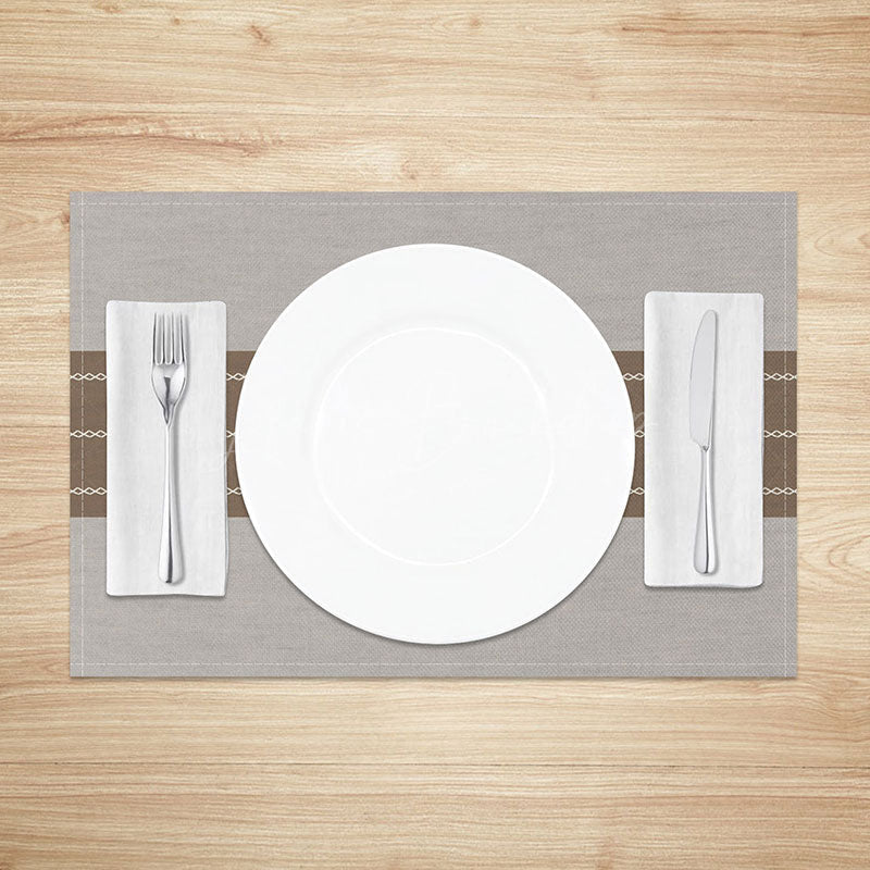 Lofaris Classic Bright Brown Placemats Set of 4 Abstract Warm Color Design for Modern and Rustic Dining