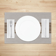 Lofaris Classic Bright Brown Placemats Set of 4 Abstract Warm Color Design for Modern and Rustic Dining