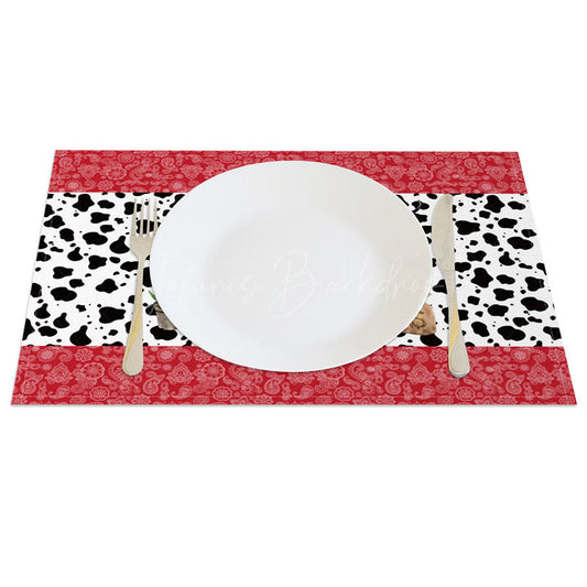 Lofaris Classic Retro Patterns Cowboy Set of 4 Placemats