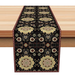 Lofaris Classic Slovak Folk Art Table Runner with Repeating Pattern for Traditional and European Decor