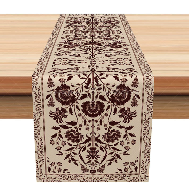 Lofaris Classic Slovak Folk Pattern Table Runner for Traditional European and Ethnic Kitchen Dining Decor