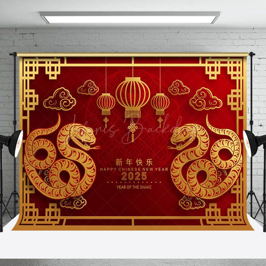 Lofaris Classic Window Peanut Zodiac Snake Year Backdrop