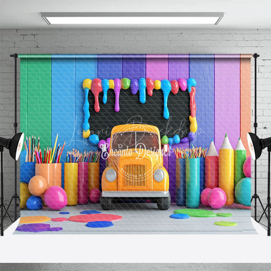 Lofaris Classroom Chalkboard Back To School Backdrop For Photo