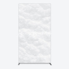 Lofaris Clean White Snow Texture Rectangle Arch Backdrop Winter Wonderland Holiday Party Photography Decor