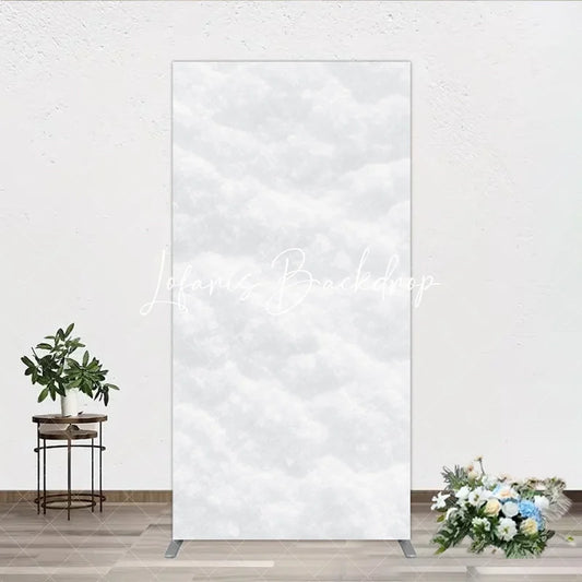 Lofaris Clean White Snow Texture Rectangle Arch Backdrop Winter Wonderland Holiday Party Photography Decor
