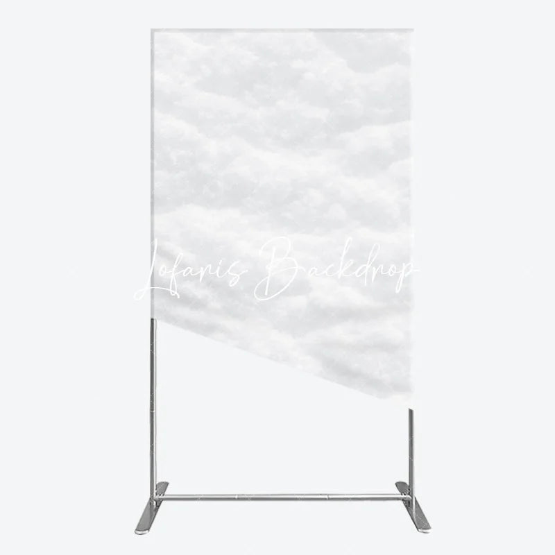 Lofaris Clean White Snow Texture Rectangle Arch Backdrop Winter Wonderland Holiday Party Photography Decor