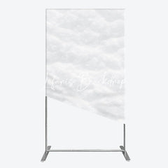 Lofaris Clean White Snow Texture Rectangle Arch Backdrop Winter Wonderland Holiday Party Photography Decor