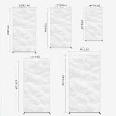 Lofaris Clean White Snow Texture Rectangle Arch Backdrop Winter Wonderland Holiday Party Photography Decor