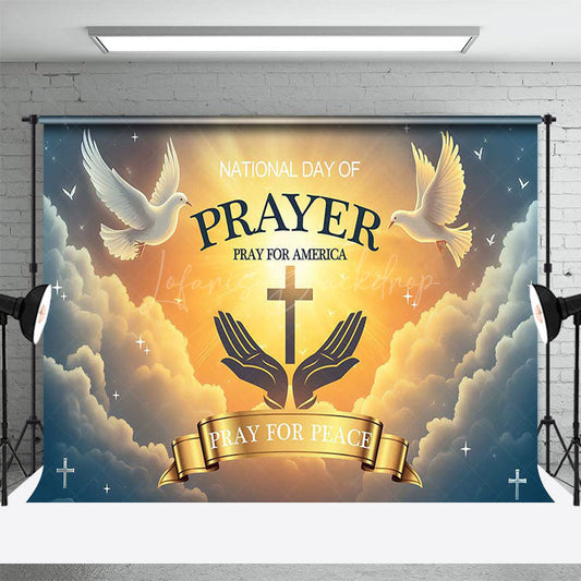Lofaris Cloud Holy Light Pigeon National Prayer Day Backdrop