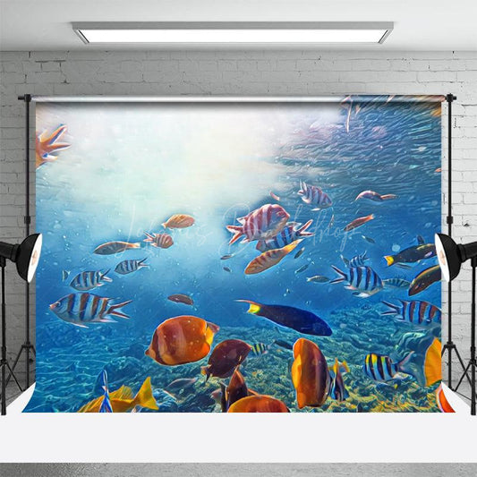 Lofaris Clownfish Ocean Coral Undersea Combo Set Backdrop