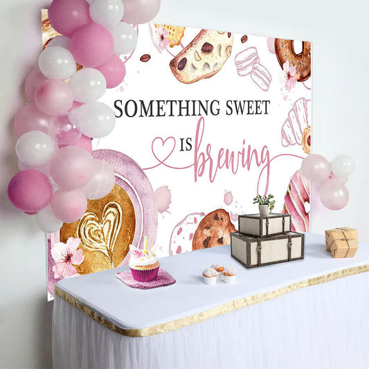 Lofaris Coffee Desserts Something Sweet Is Brewing Backdrop