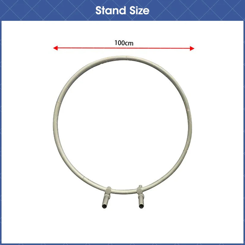 Lofaris Collapsible Tabletop Hoop Stand Silver Round Arch Frame for Party Decor