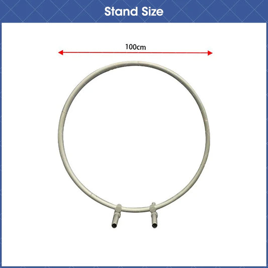 Lofaris Collapsible Tabletop Hoop Stand Silver Round Arch Frame for Party Decor