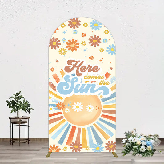 Lofaris Color Daisy Here Comes The Sun Birthday Arch Backdrop