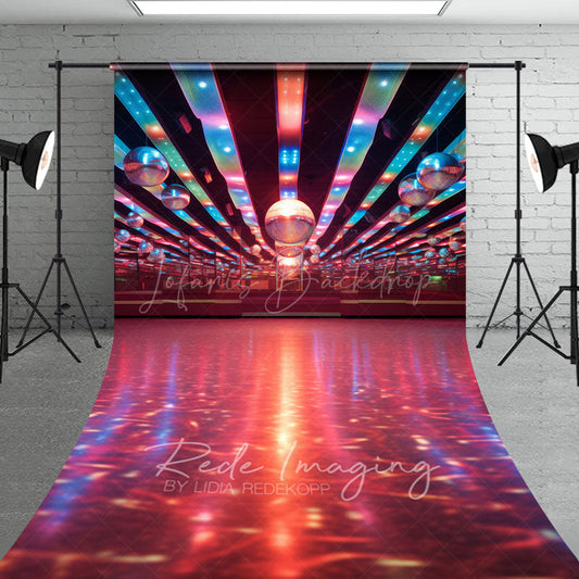 Lofaris Color Dynamic Crystal Balls Dance Hall Sweep Backdrop