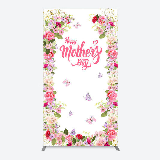 Lofaris Color Floral Spring Happy Mothers Day Rectangle Backdrop