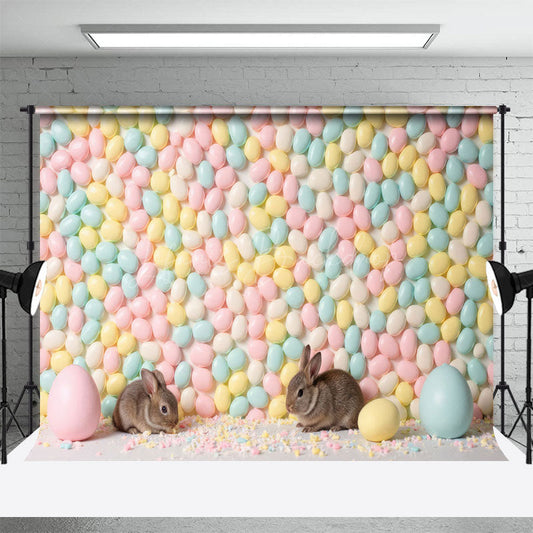Lofaris Color Jordan Almonds Wall Rabbit Easter Backdrop