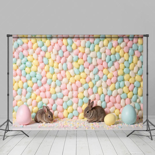 Lofaris Color Jordan Almonds Wall Rabbit Easter Backdrop