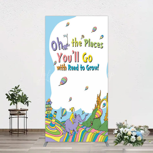 Lofaris Color The Places You Will Go Birthday Rectangle Backdrop