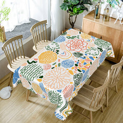 Lofaris Colorful Abstract Art Tablecloth Modern Expressionist Painting Design for Creative and Eclectic Decor