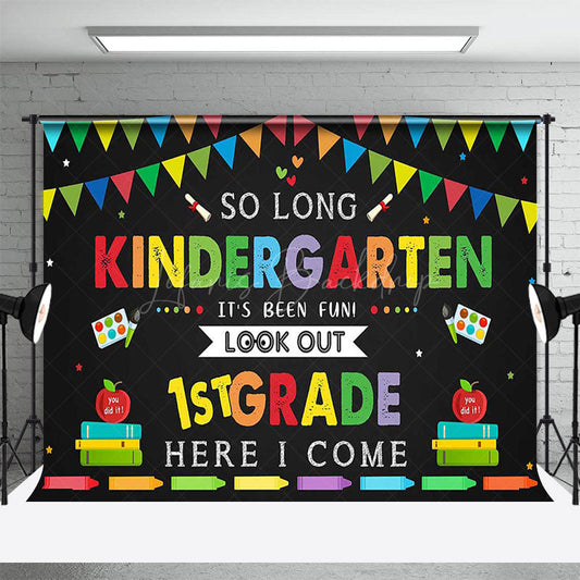 Lofaris Colorful Blackboard Kindergarten Graduation Backdrop