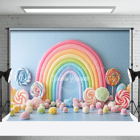 Lofaris Colorful Candy Rainbow Fairy Cake Smash Backdrop