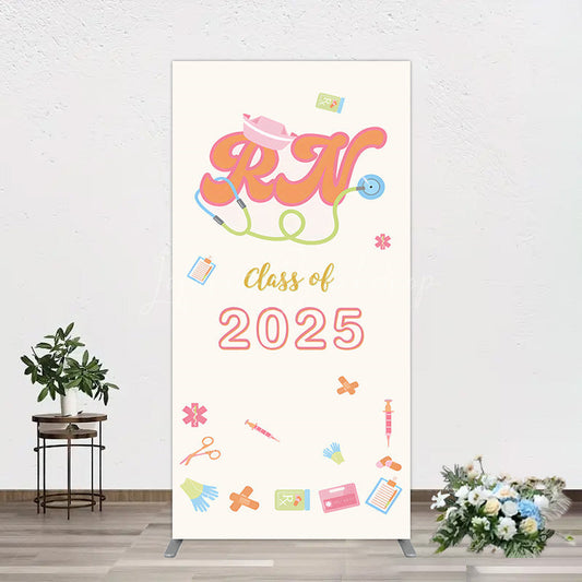 Lofaris Colorful Class 2025 Nurse Graduation Rectangle Backdrop