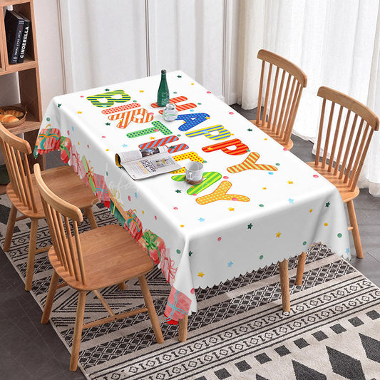 Lofaris Colorful Confetti Birthday Party Rectangle Tablecloth