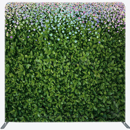 Lofaris Colorful Diamond Greenery Spring Pillow Case Backdrop