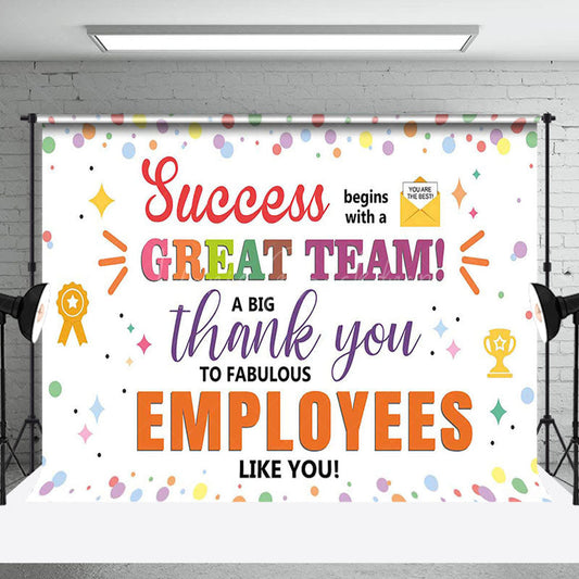 Lofaris Colorful Dots Employee Appreciation Day Backdrop