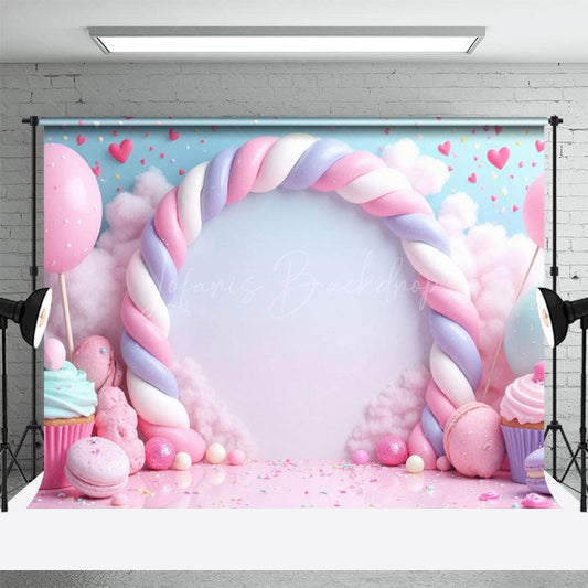 Lofaris Colorful Fairy Candyland Cake Smash Photo Backdrop