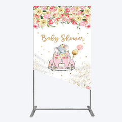 Lofaris Colorful Floral Elephant Baby Shower Rectangle Backdrop