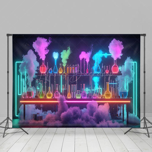 Lofaris Colorful Foggy Chemistry Experiment Lab Week Backdrop