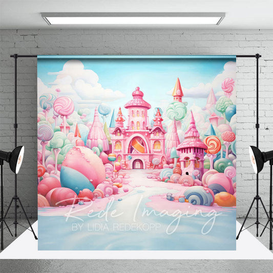 Lofaris Colorful Minty Ice Kingdom Cake Smash Photo Backdrop