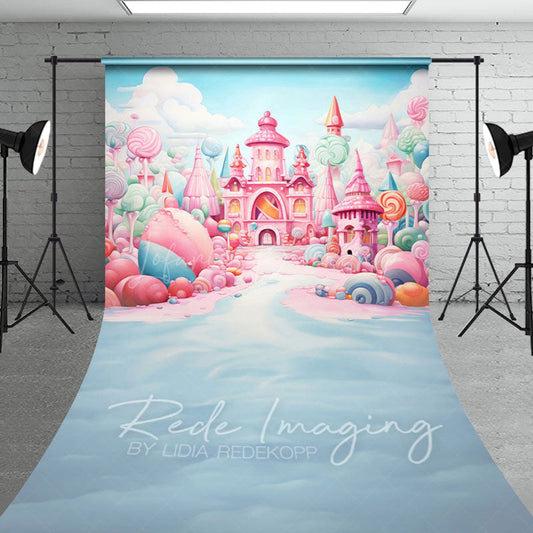 Lofaris Colorful Minty Ice Kingdom Cake Smash Sweep Backdrop